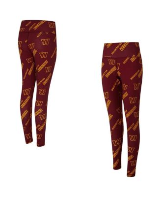 Concepts Sport - Women's Burgundy Washington Commanders Mosaic Allover Print Leggings