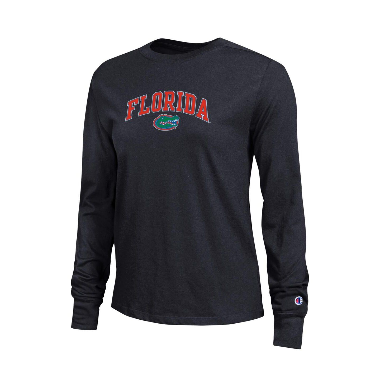 Женская футболка Champion Black Florida Gators Arch Over Logo Long Sleeve — фото 2