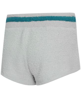 Women's 2-Piece Gray Miami Dolphins Whitley Long Sleeve Hoodie Top and Shorts set