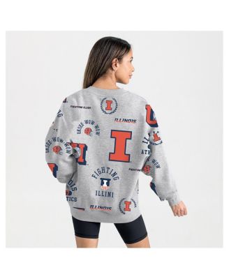 Women's Gray Illinois Fighting Illini Always on Repeat Fleece Sweatshirt