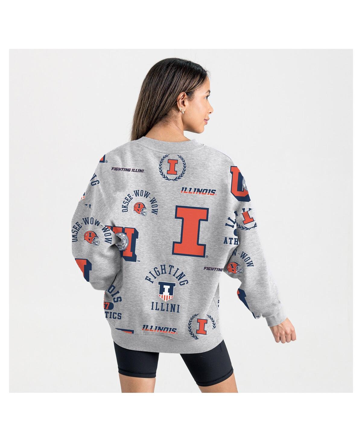 Gameday Couture Women's Gray Illinois Fighting Illini Always On Repeat Fleece Sweatshirt In Gray