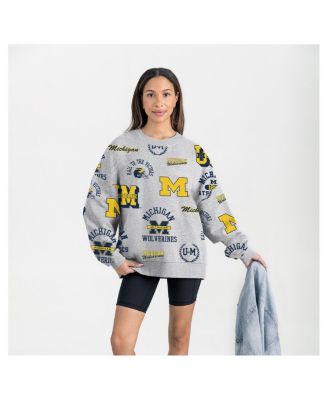 Gameday Couture - Women's Gray Michigan Wolverines Always on Repeat Fleece Sweatshirt
