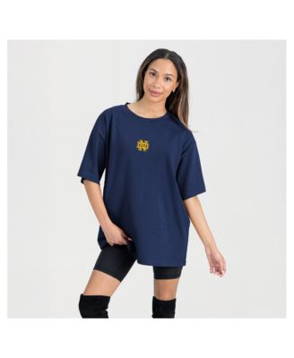 Women's Navy Notre Dame Fighting Irish Oversized Back at Ya T-Shirt