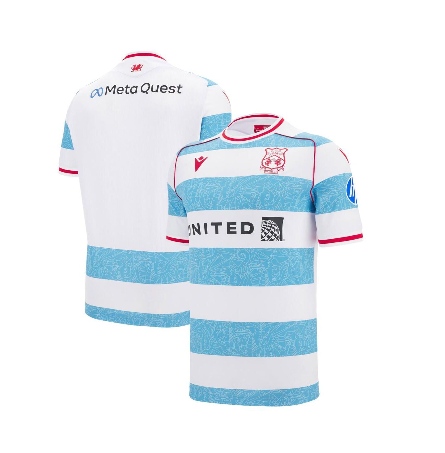 Мужской топ Macron White Wrexham 2025/26 Third Replica Jersey — фото 1