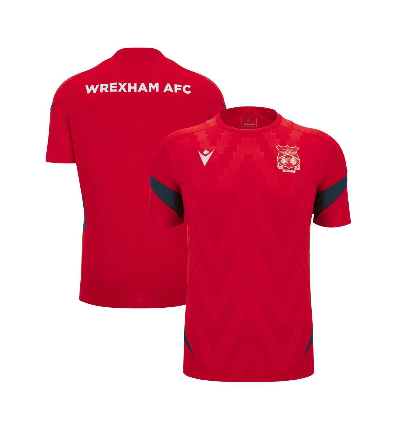 Мужской топ Macron Red Wrexham Training Jersey — фото 1