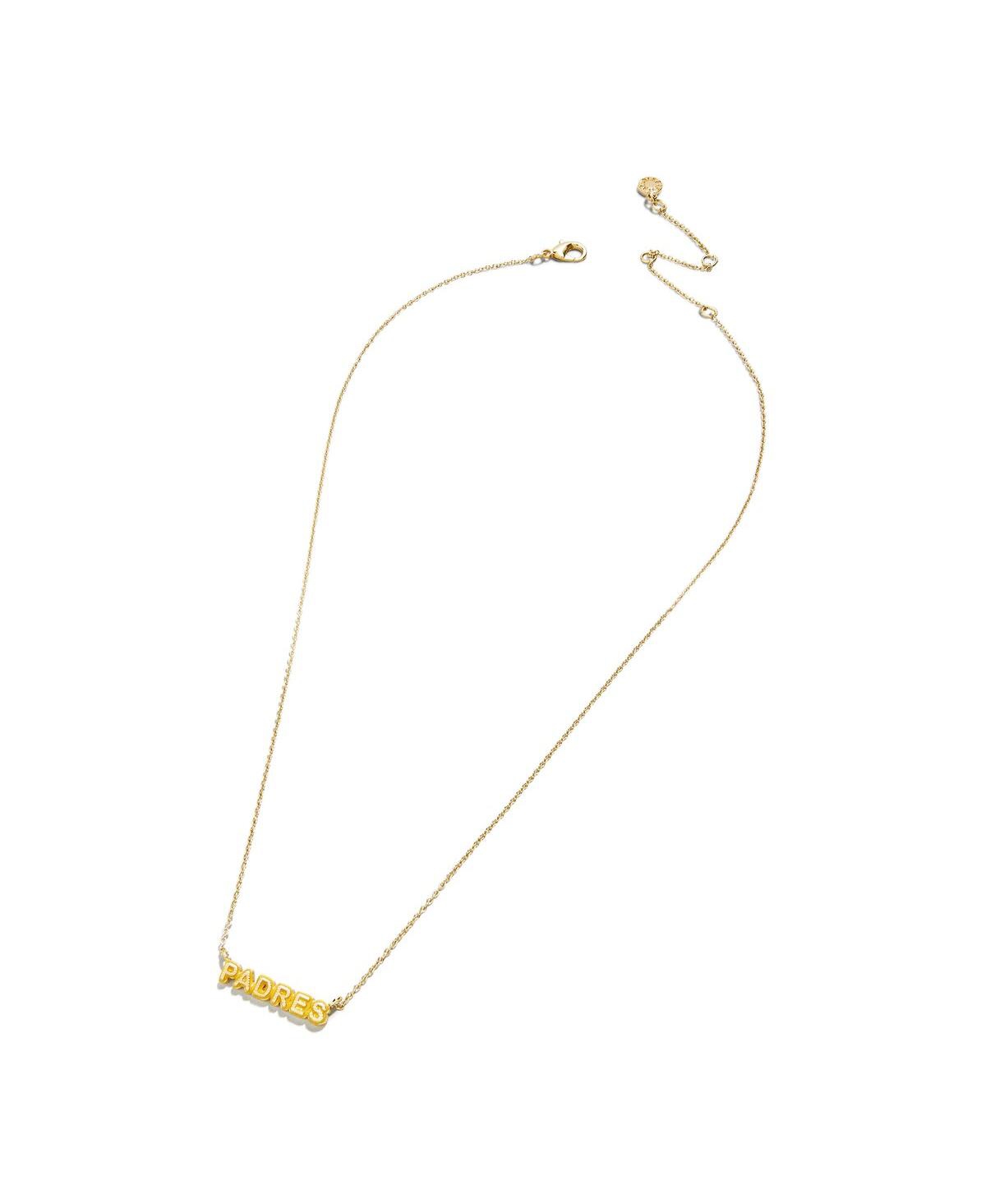 Wear By Erin Andrews San Diego Padres Delicate Enamel Necklace In Gold