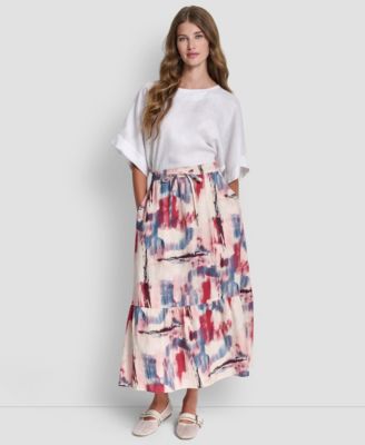 Women's Printed A-Line Pull-On Skirt