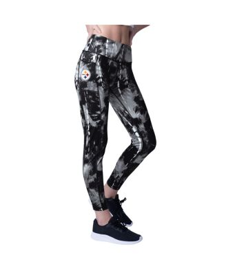 MSX by Michael Strahan - Women's Black Pittsburgh Steelers Serena Tie-Dye Leggings