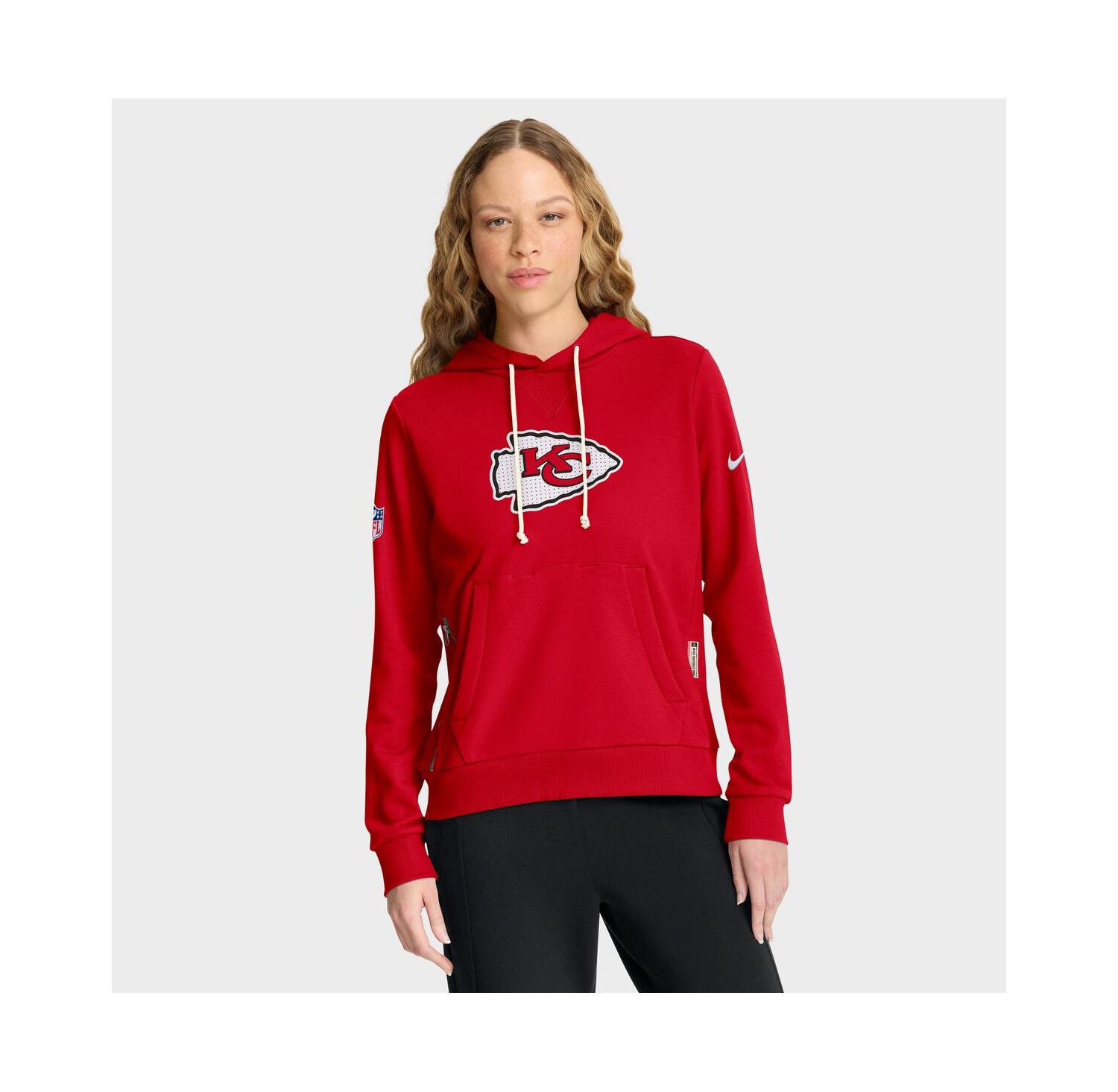 Women's Red Kansas City Chiefs Sideline Standard Issue Initial Home Dri-FIT Hoodie