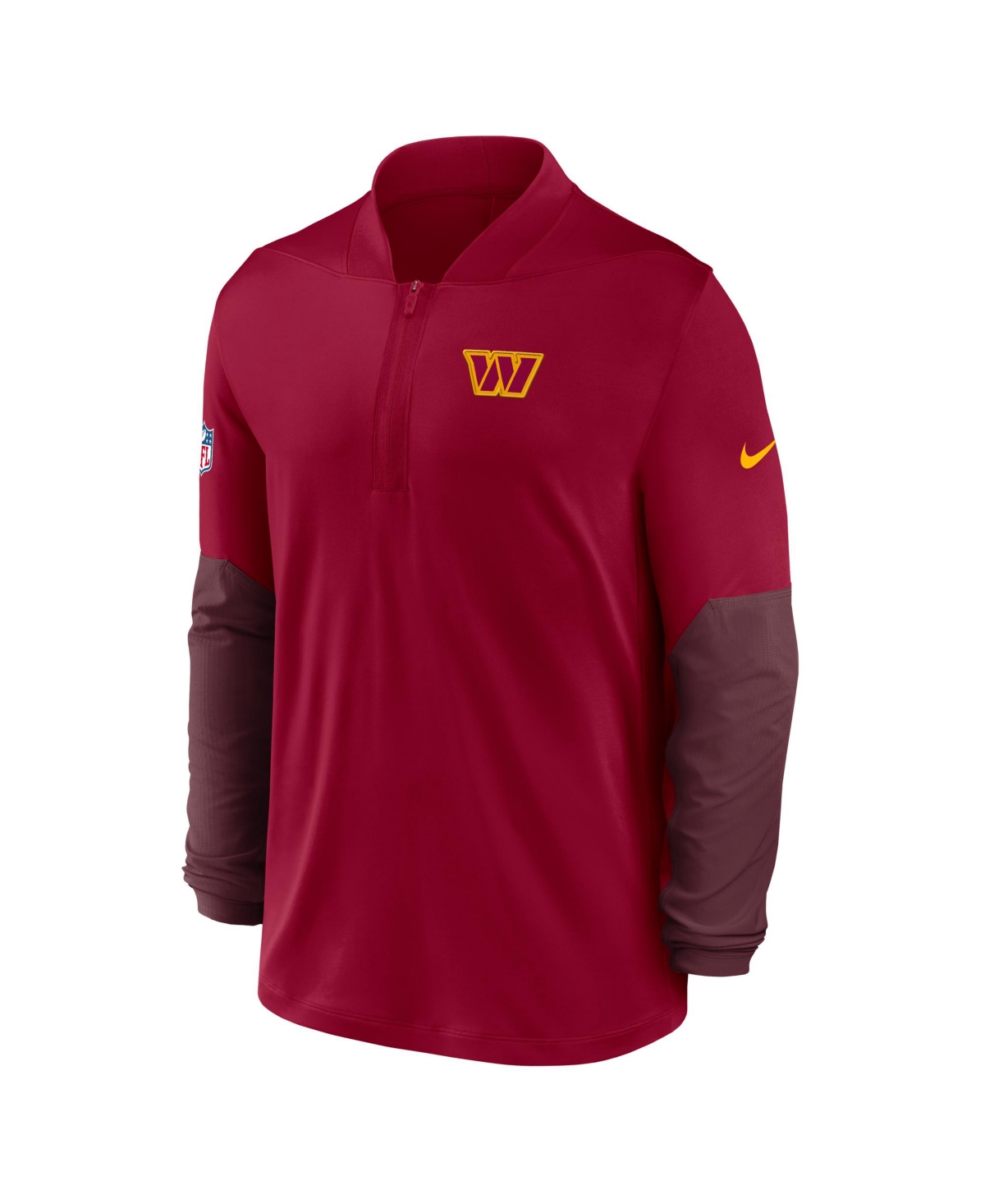 Nike Men's Burgundy Washington Commanders Sideline Dri-fit Half-Zip Pullover Hoodie
