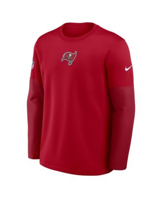 Men's Red Tampa Bay Buccaneers Sideline Coach Therma-FIT Long Sleeve T-Shirt