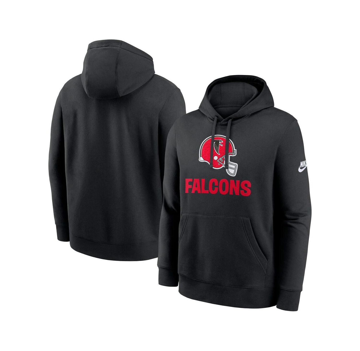 Men's Black Atlanta Falcons Best Season Rewind Club Pullover Hoodie
