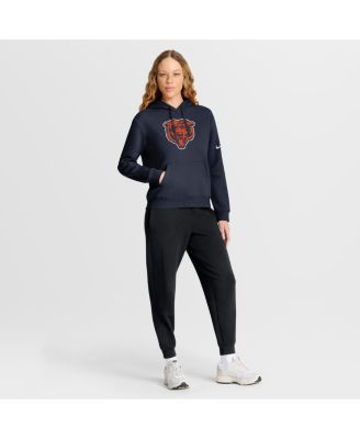 Women's Navy Chicago Bears Club Fleece Pullover Hoodie