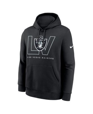 Men's Black Las Vegas Raiders Busted Play Club Fleece Pullover Hoodie