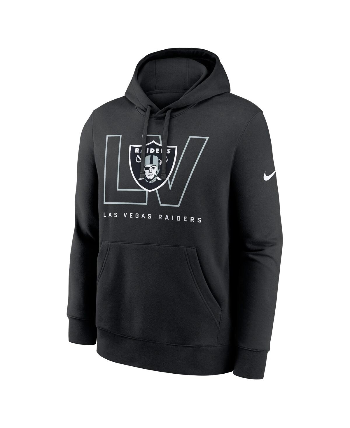 Nike Men's Black Las Vegas Raiders Busted Play Club Fleece Pullover Hoodie