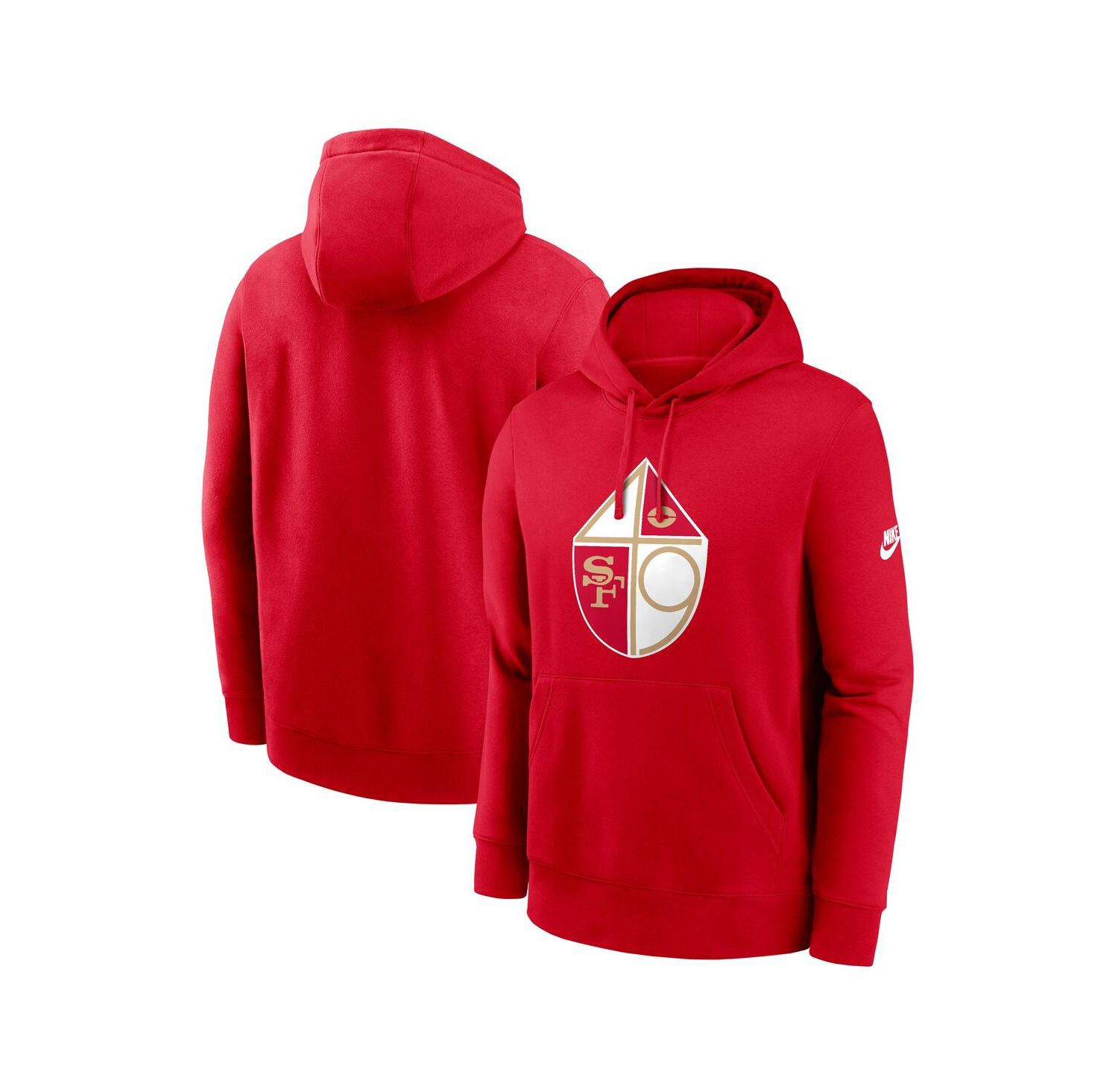 Men's Scarlet San Francisco 49ers Club Fleece Pullover Hoodie