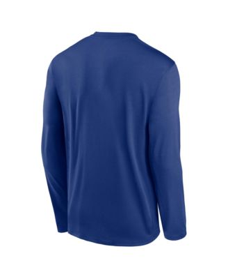 Men's Royal New York Giants Primetime Legend Icon Performance Long Sleeve T-Shirt