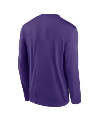 Men's Purple Minnesota Vikings Primetime Legend Icon Performance Long Sleeve T-Shirt