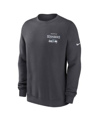 Men's Anthracite Seattle Seahawks Primetime Club Fleece Pullover Sweatshirt