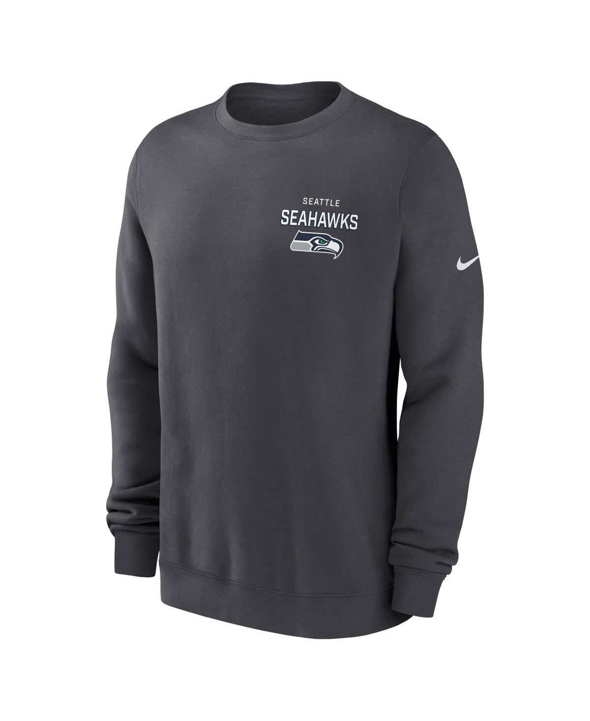 Nike Men's Anthracite Seattle Seahawks Primetime Club Fleece Pullover Sweatshirt