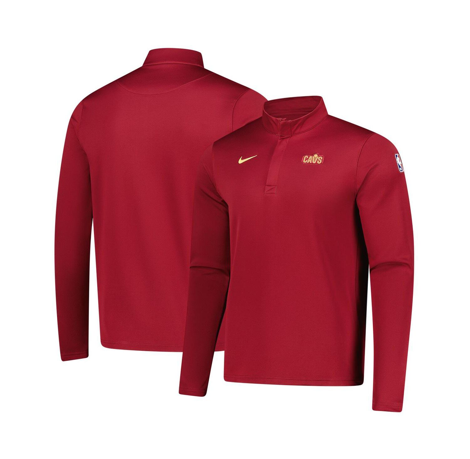 Men's Wine Cleveland Cavaliers 2025/26 Authentic Coaches Quarter-Zip Dri-Fit Sweatshirt