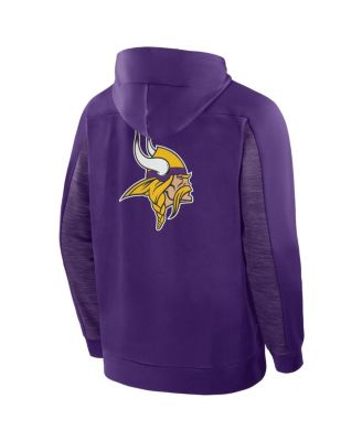 Men's Purple Minnesota Vikings Checkdown Pass Full-Zip Hoodie