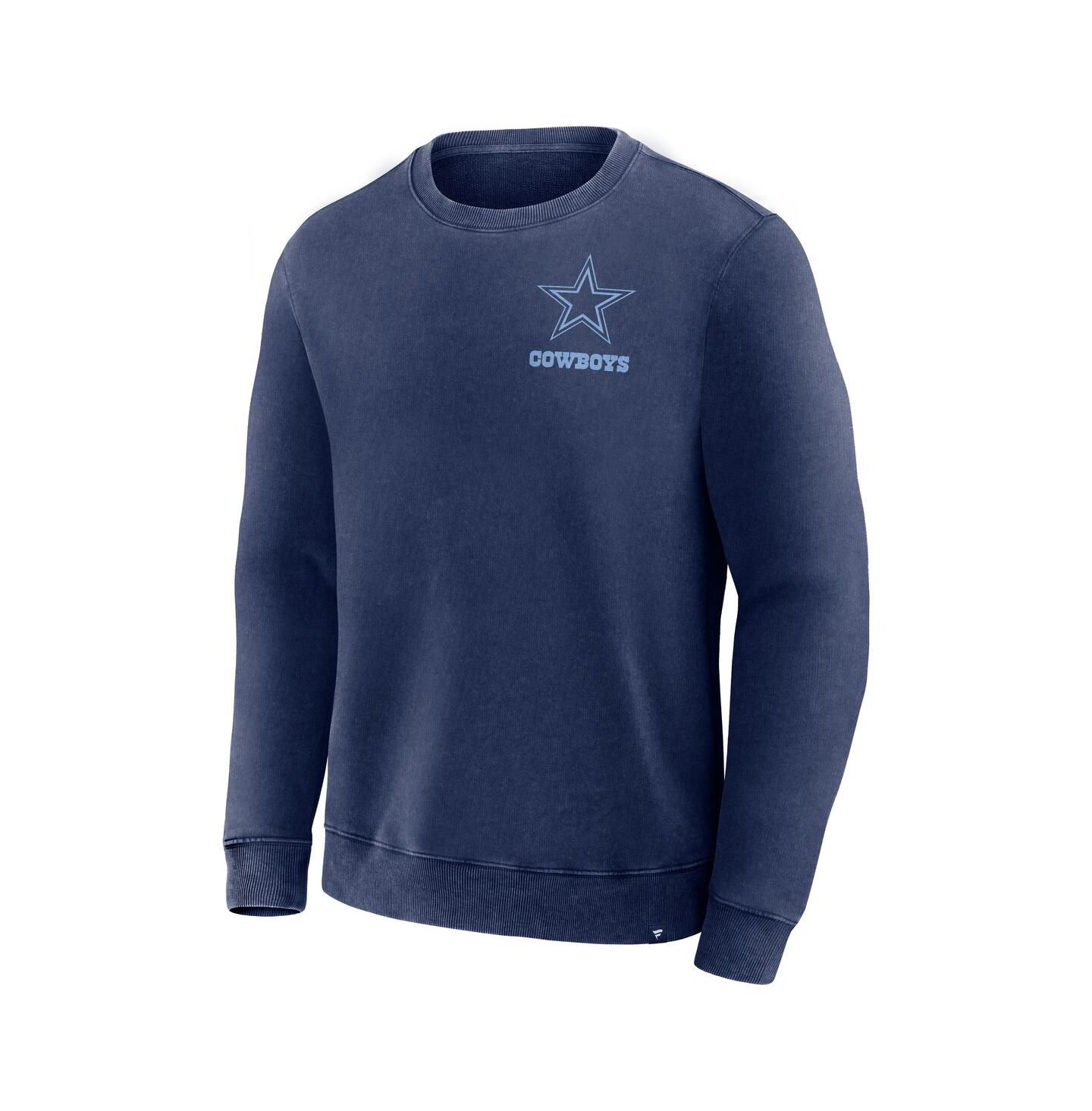 Мужской свитшот Fanatics Navy Dallas Cowboys Deep Route Pullover — фото 2