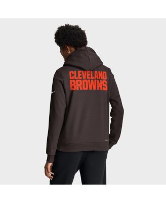 Women's Brown Cleveland Browns Sideline Standard Issue&nbsp;Initial Home&nbsp;Dri-FIT Hoodie