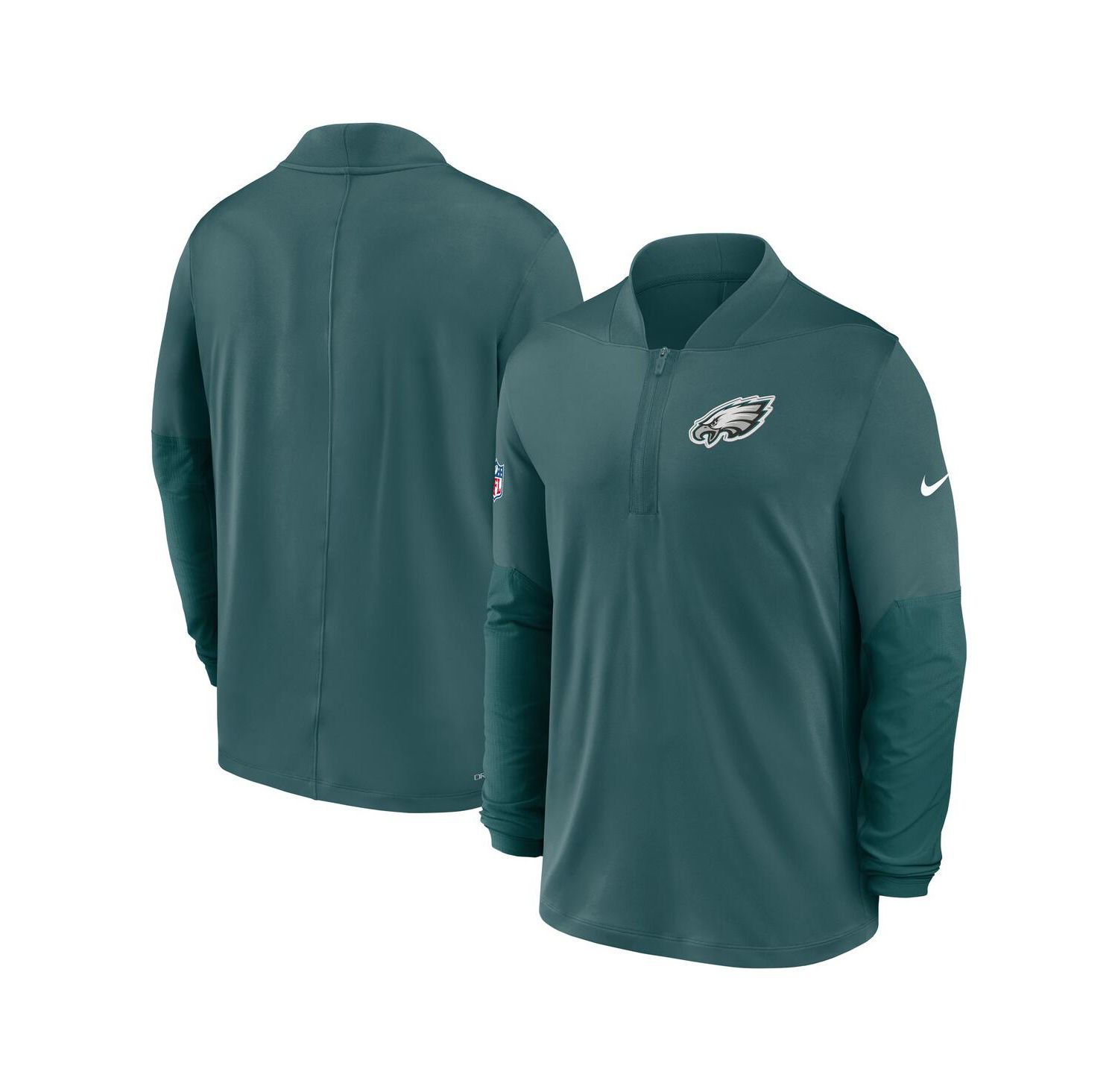 Men's Green Philadelphia Eagles Sideline Dri-FIT Half-Zip Pullover Hoodie