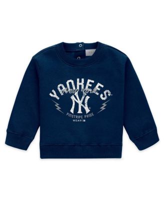 Newborn 2-Piece Navy New York Yankees Fleece Crewneck and Pants Set