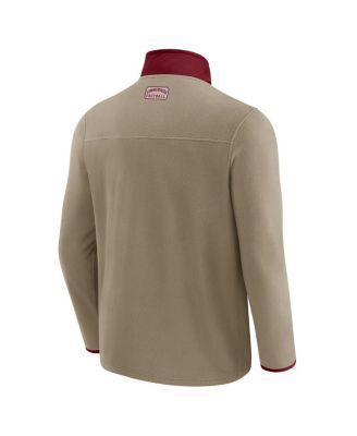 Darius Rucker Collection by x NFL Men's Tan Washington Commanders Heavyweight Polar Fleece Full-Zip Jacket