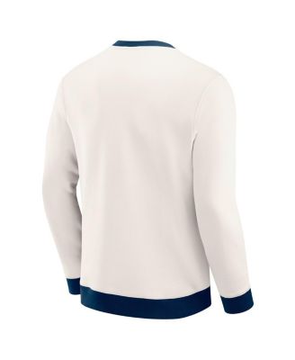 Darius Rucker Collection by Men's Cream Detroit Tigers Color Block Crewneck Sweatshirt