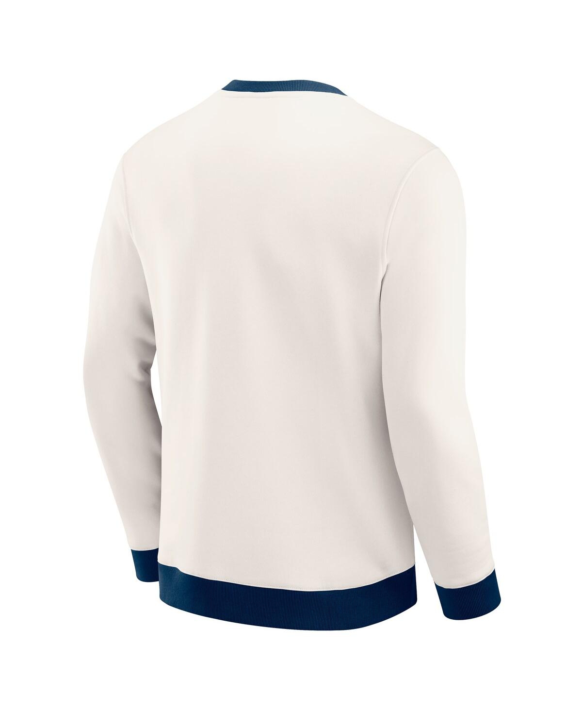 Fanatics Darius Rucker Collection By  Men's Cream Dallas Cowboys Color Block Crewneck Sweatshirt In White