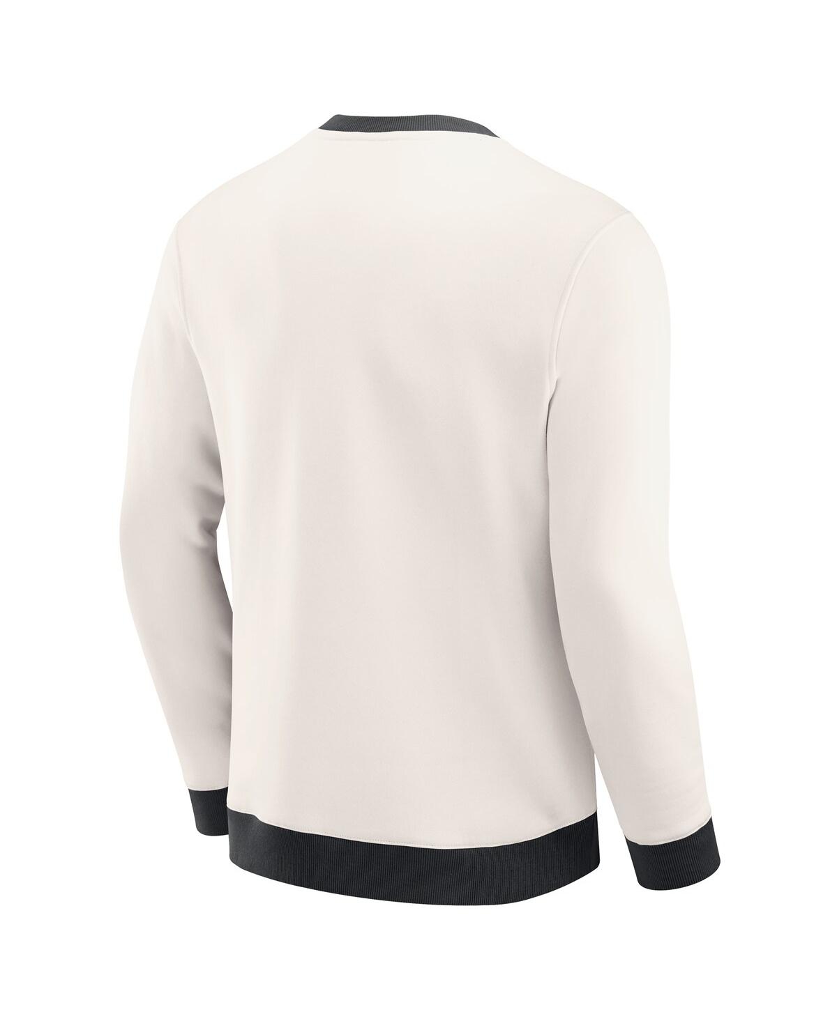 Fanatics Darius Rucker Collection By  Men's Cream New Orleans Saints Color Block Crewneck Sweatshirt In White