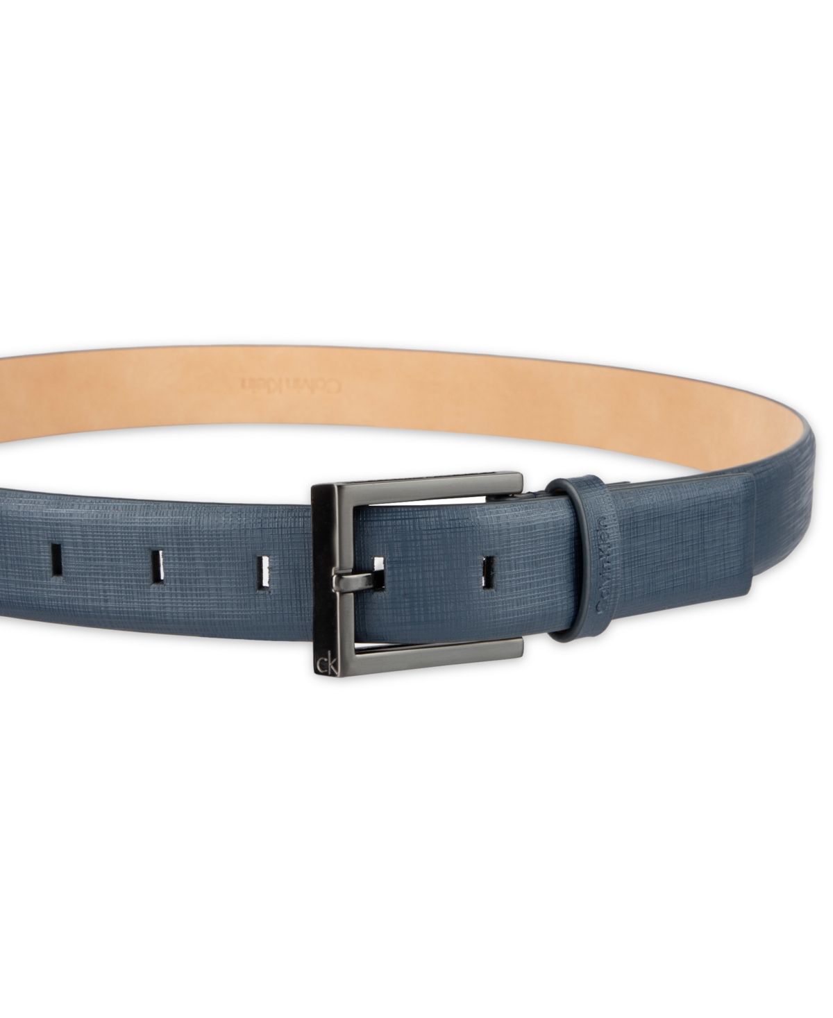 Calvin Klein Sleek Saffiano Dress Belt