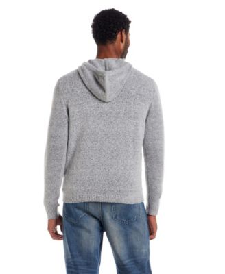 Men's Boucle Textured Hoodie Sweater