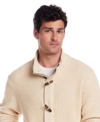 Men's Tuck Stitch Long Sleeves Sweater Jacket