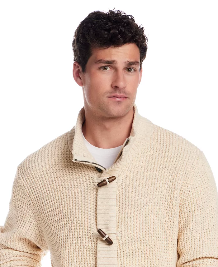 Men's Tuck Stitch Long Sleeves Sweater Jacket - thumbnail 9