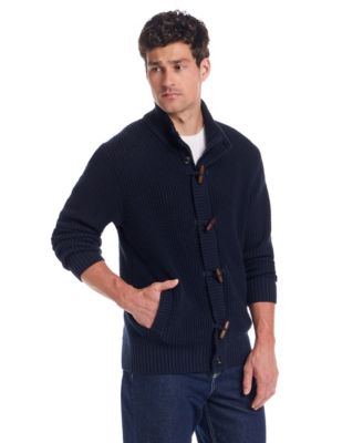 Men's Tuck Stitch Long Sleeves Sweater Jacket