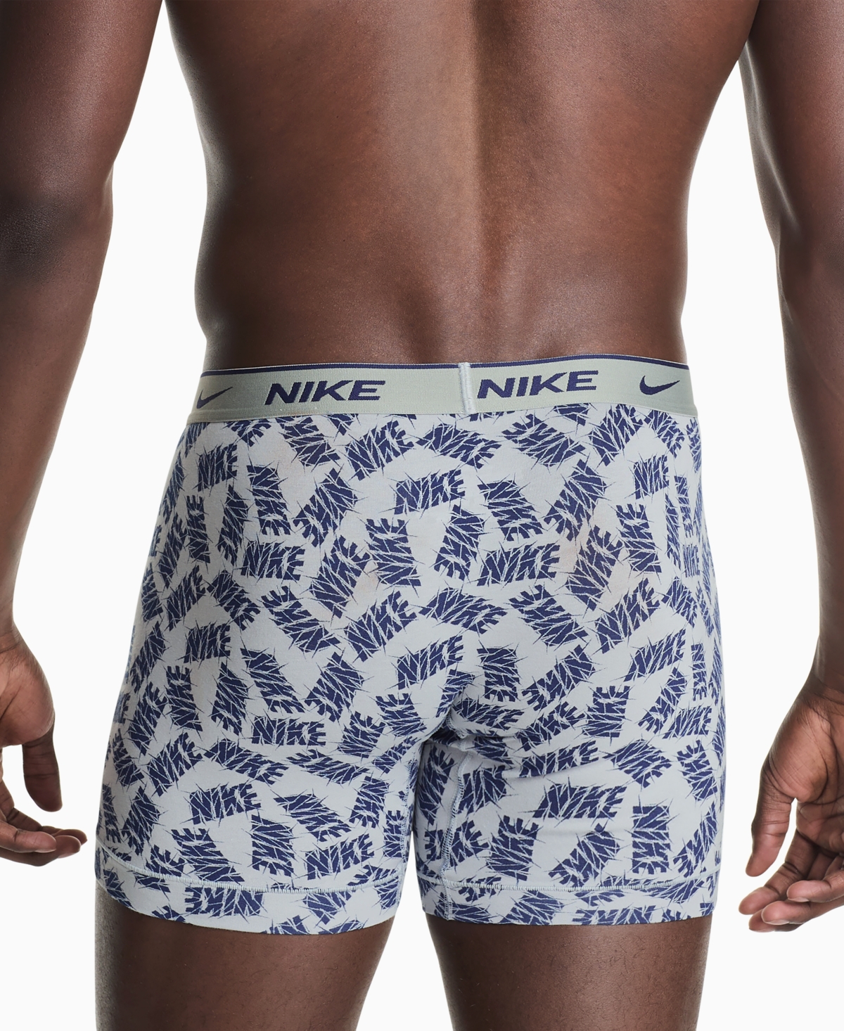 Nike Men's 3-pack Dri-fit Essential Cotton Stretch Boxer Briefs In Blue