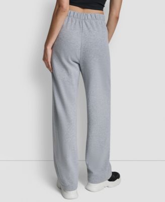 Women's Flocked Logo Boyfriend Open Leg Pants