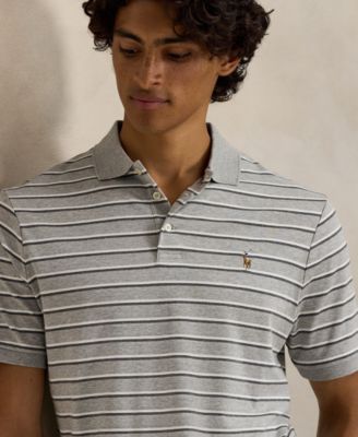Men's Classic-Fit Striped Soft Cotton Polo