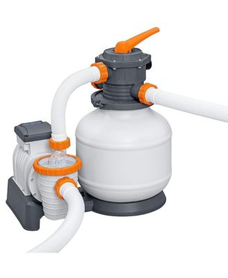 Power Steel 31'4" x 16' x 52" Rectangular Above Ground Swimming Pool Set Inflatable