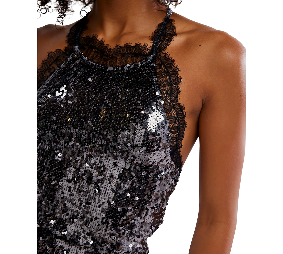 Free People Women's Take Me Away Sequin Detail Cami Top