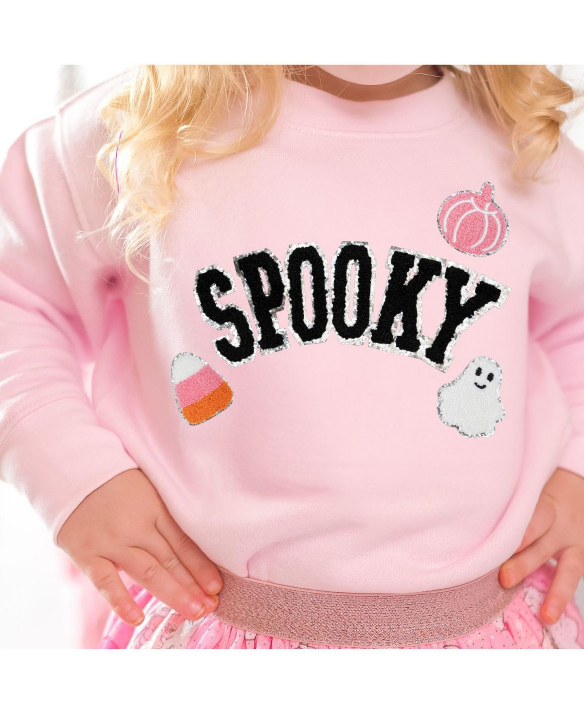 Sweet Wink Baby Girls Spooky Patch Halloween Sweatshirt
