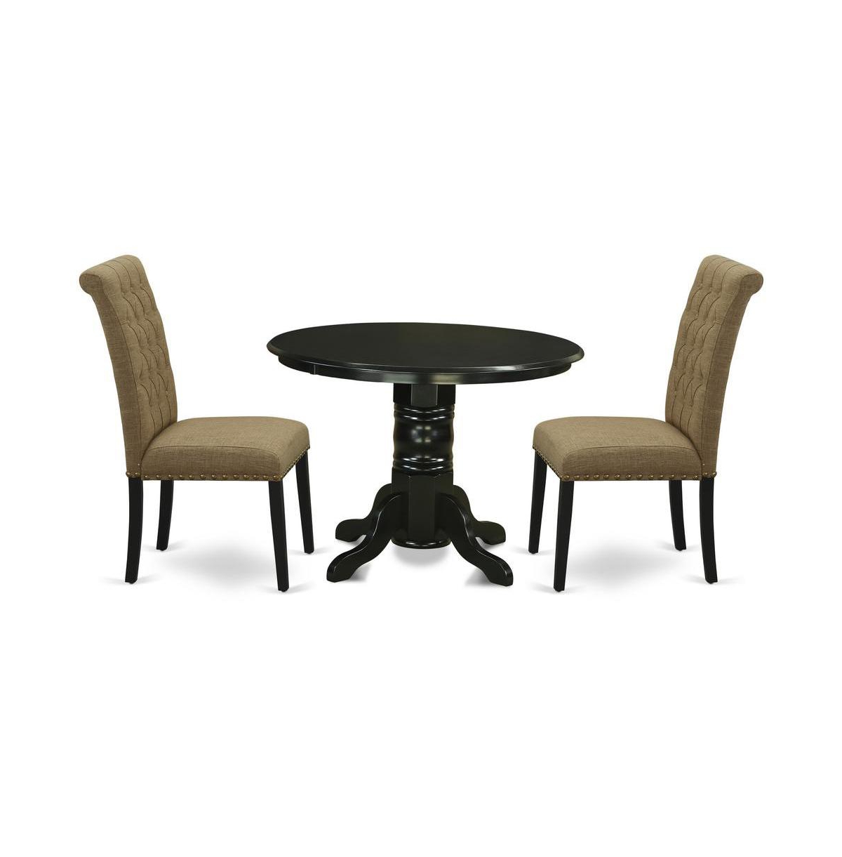 East West Furniture Dining Room Set Black