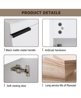 Soft Close Doors Bathroom Vanity With Sink 16 Inch For Small Bathroom