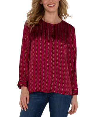 Liverpool Los Angeles - Petite Long Sleeves Popover Top