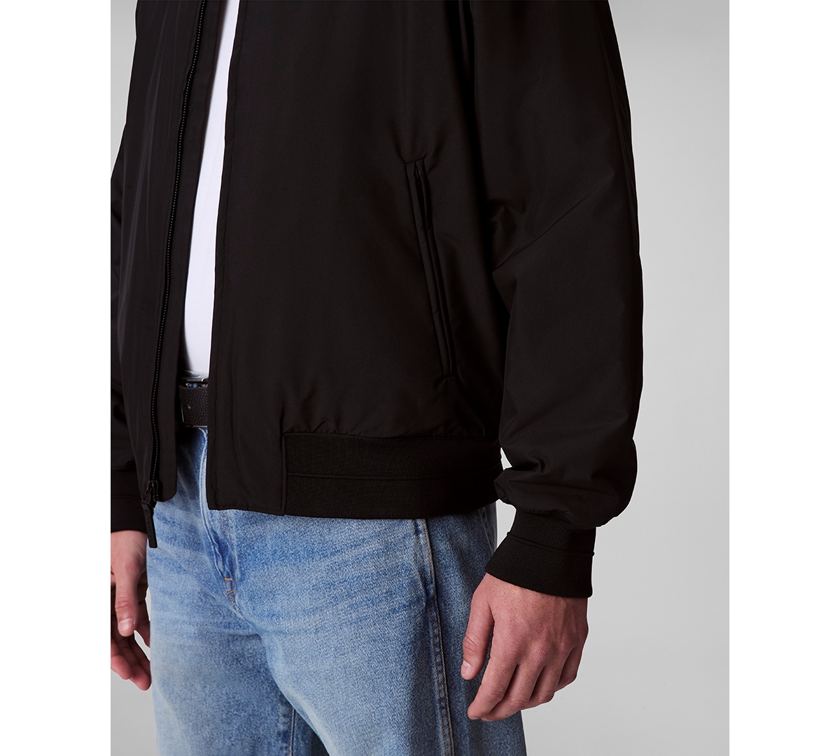 Calvin Klein Men's Hero Bomber Full-zip Long Sleeve Jacket In Black