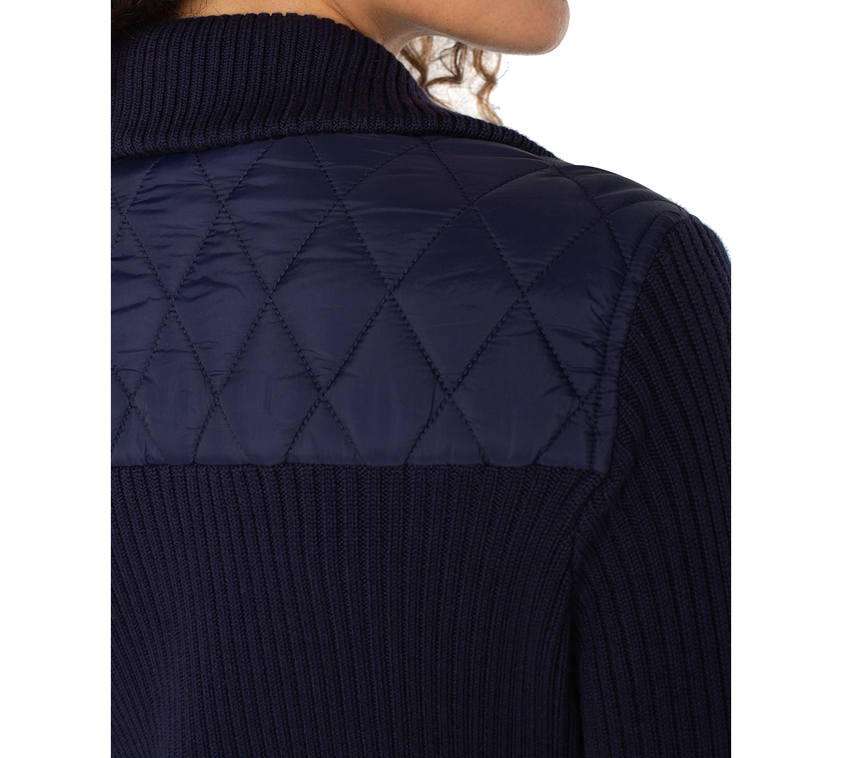 Liverpool Los Angeles Petite Quilted Jacket In Blue